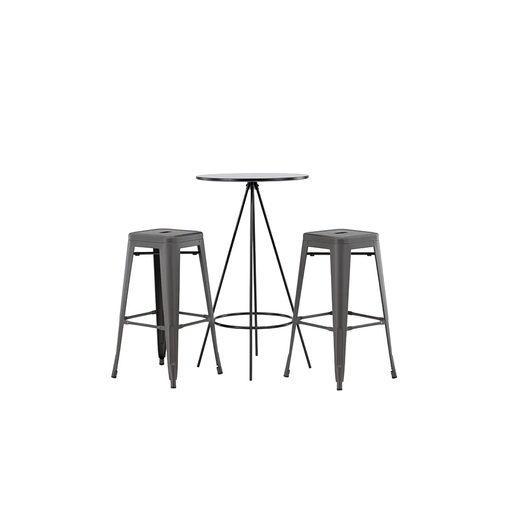 Matgrupp Venture Home Bistro Ø60 cm med 2 st Tempe stolar