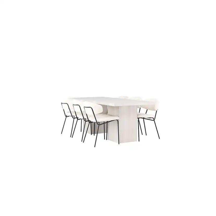 Matgrupp Venture Home Olga med 6 st Chico stolar