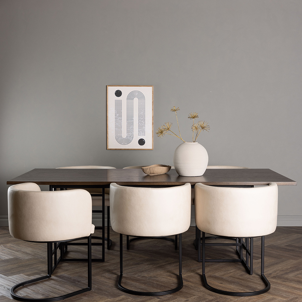 Matgrupp Venture Home Ystad med 6 st Simrishman stolar