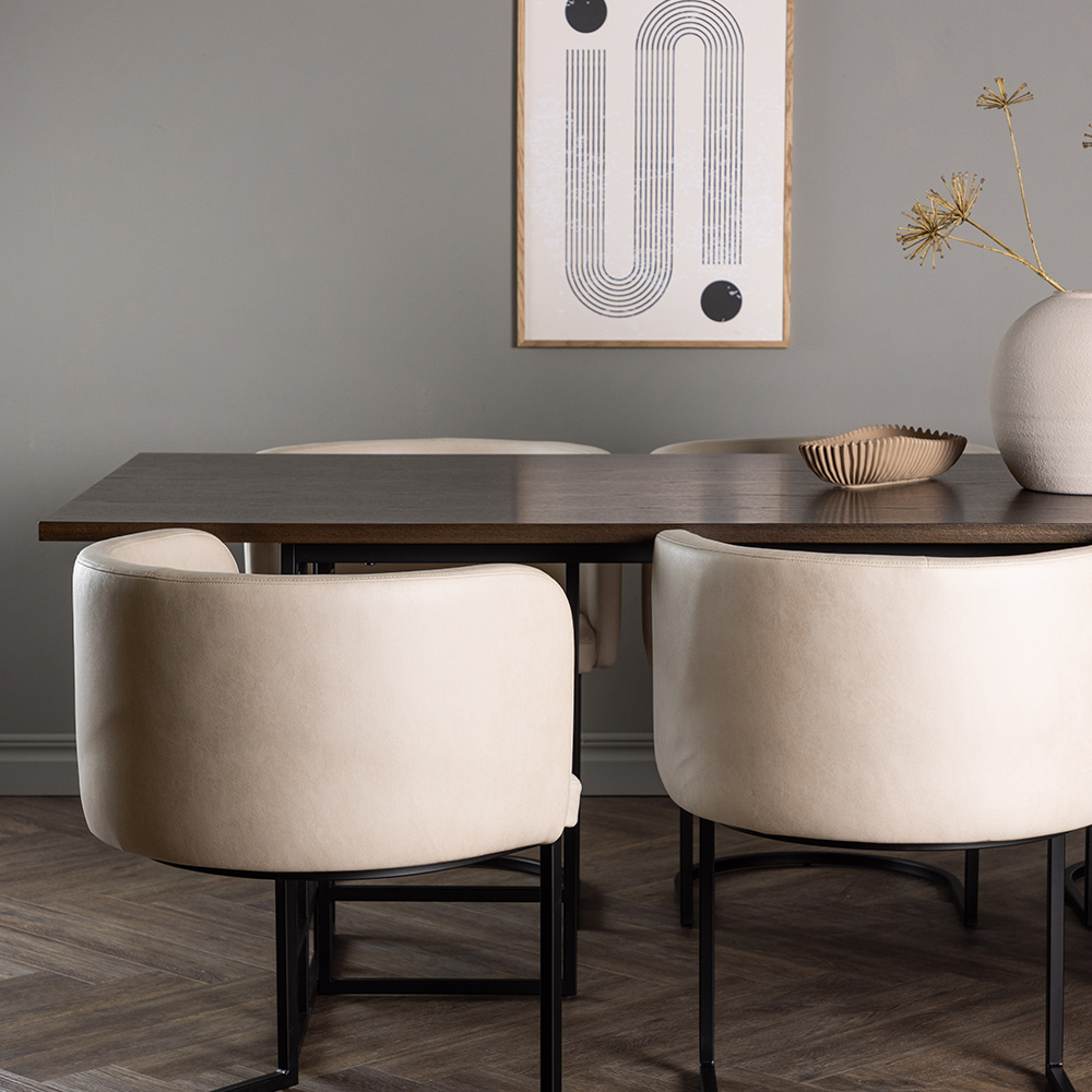 Matgrupp Venture Home Ystad med 6 st Simrishman stolar