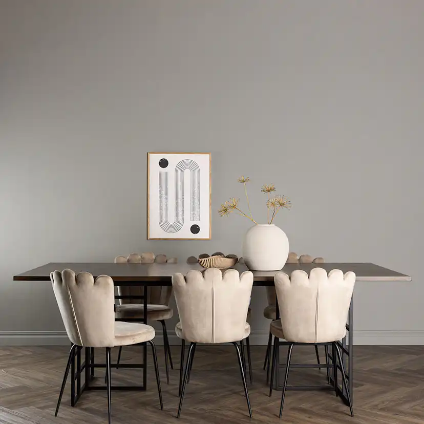 Matgrupp Venture Home Ystad med 6 st Limhamn Light stolar