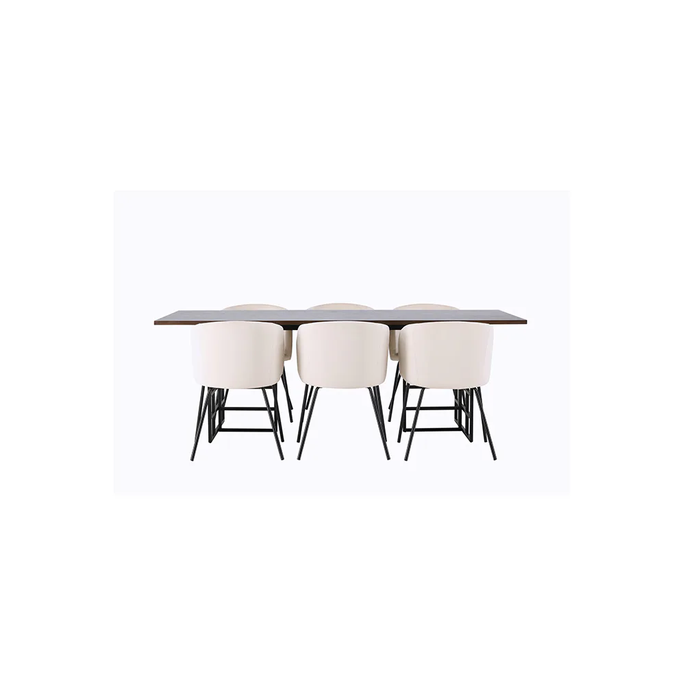 Matgrupp Venture Home Ystad med 6 st Berit stolar