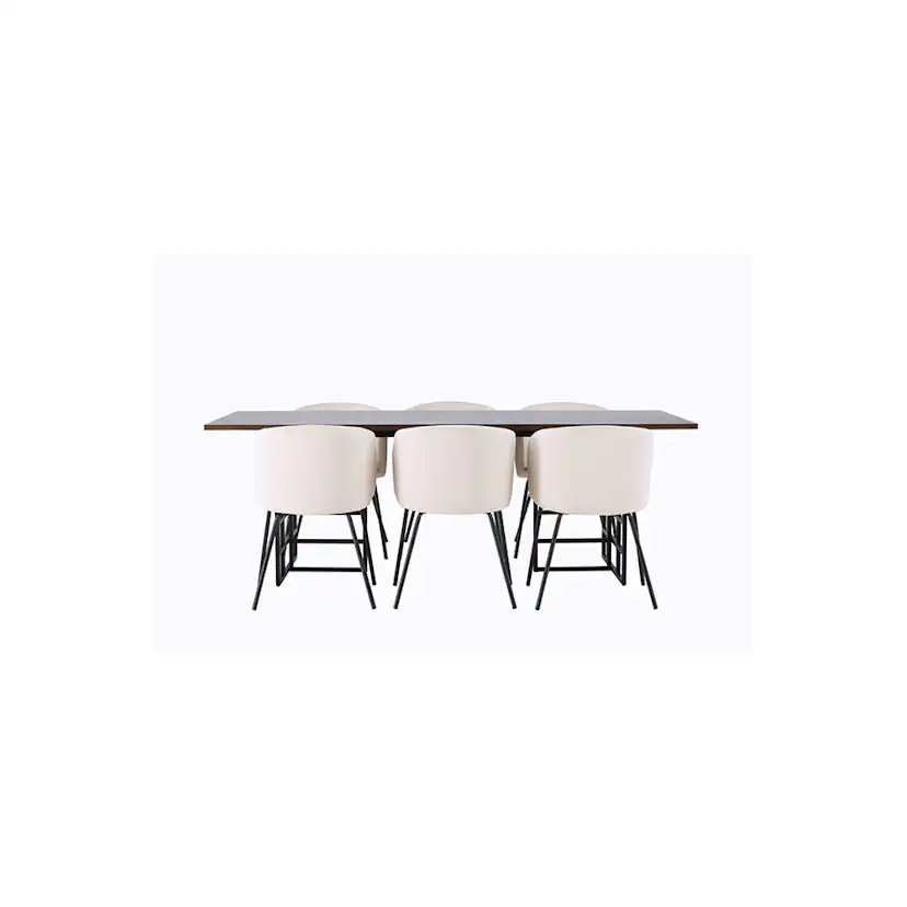 Matgrupp Venture Home Ystad med 6 st Berit stolar