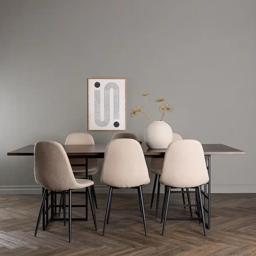 Matgrupp Venture Home Ystad med 6 st Polar stolar