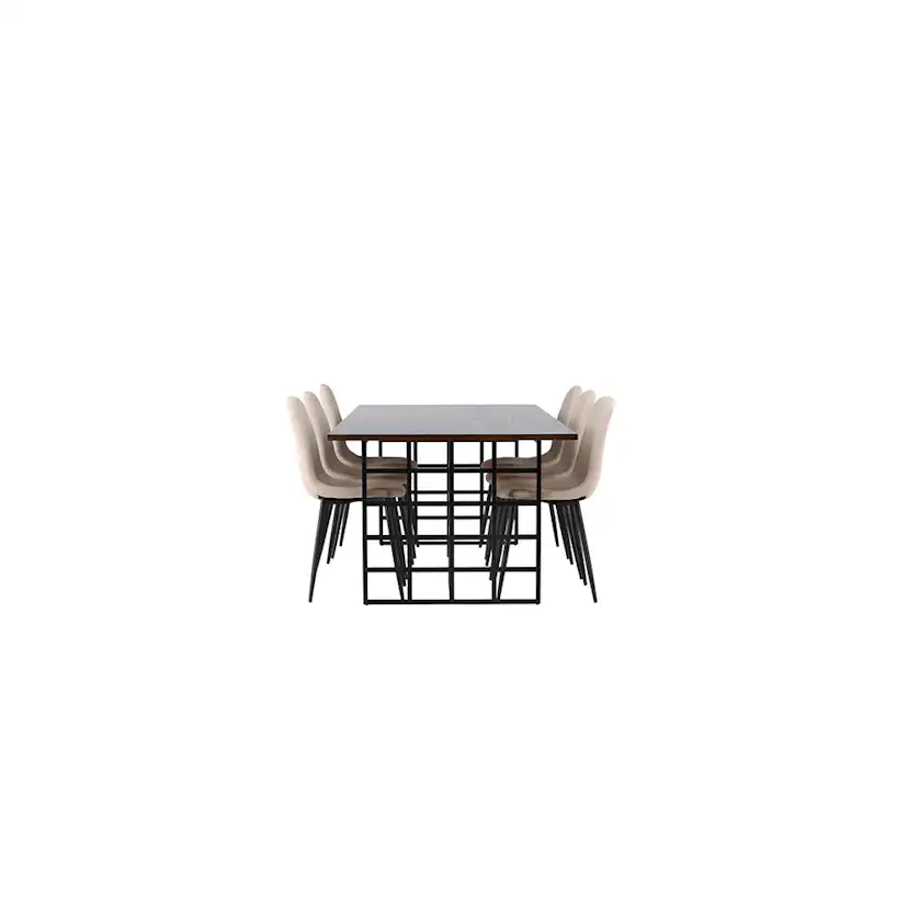 Matgrupp Venture Home Ystad med 6 st Polar stolar