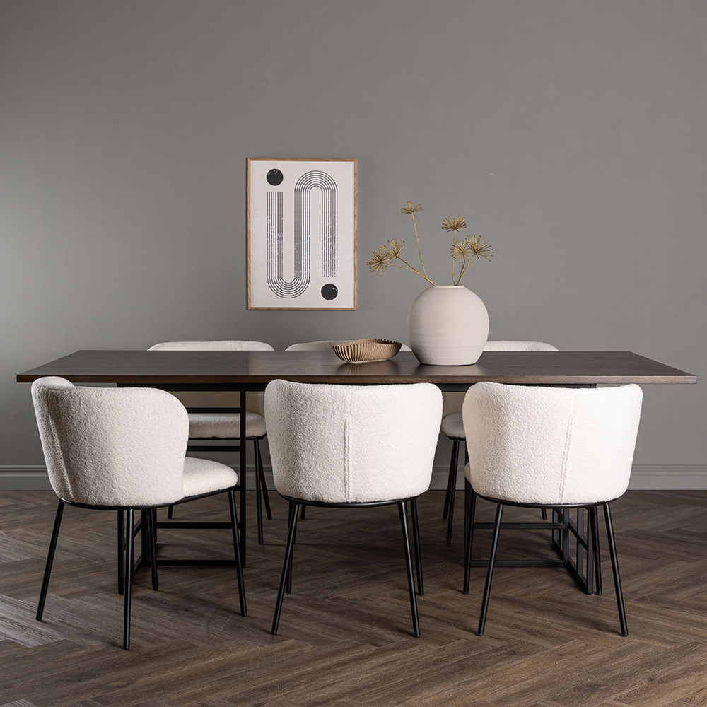 Matgrupp Venture Home Ystad med 6 st Edina stolar