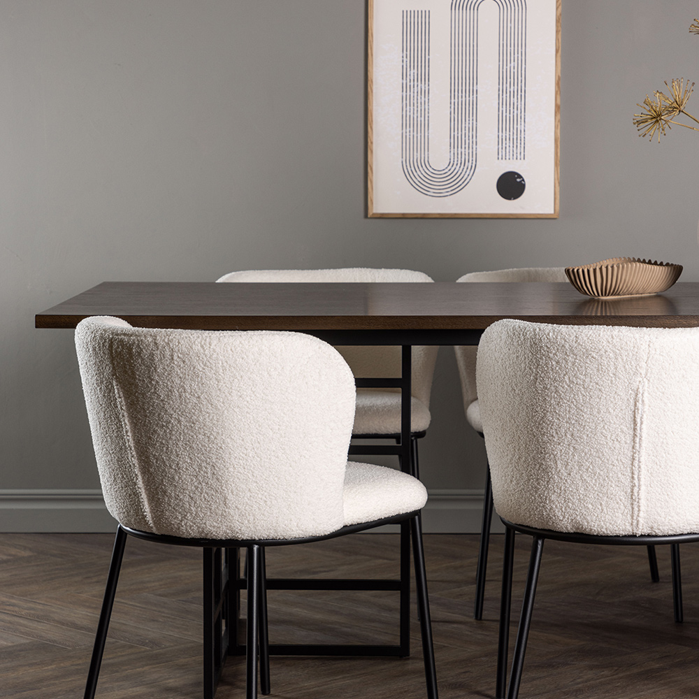 Matgrupp Venture Home Ystad med 6 st Edina stolar