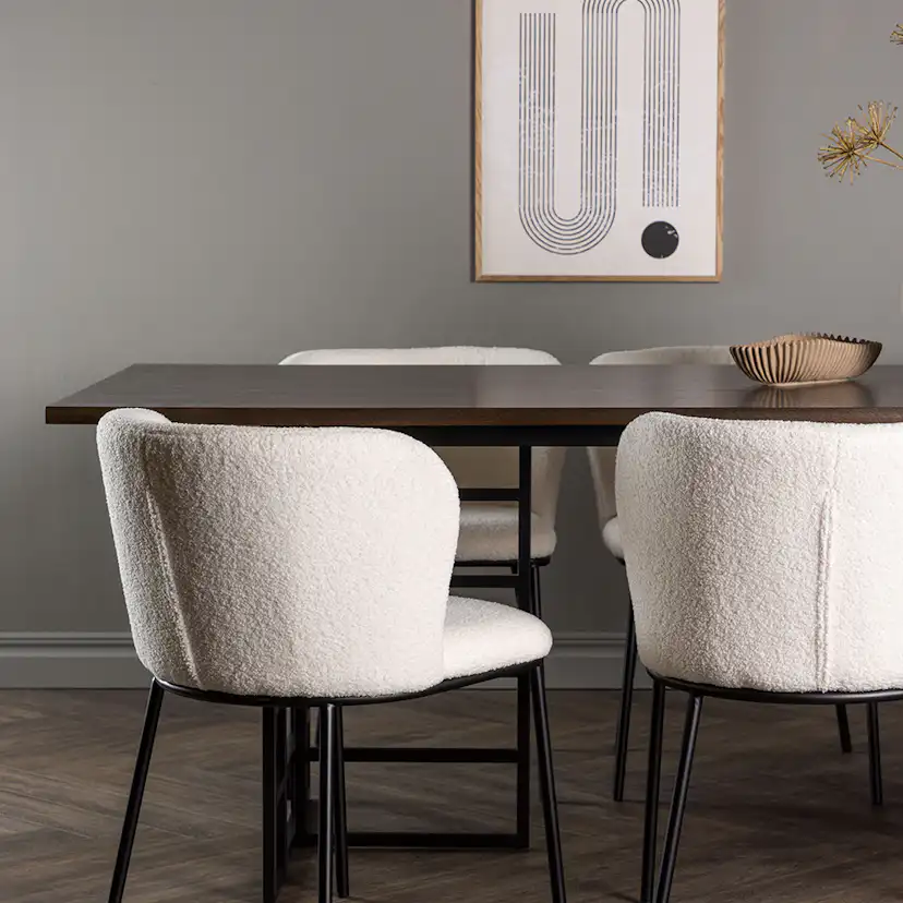 Matgrupp Venture Home Ystad med 6 st Edina stolar