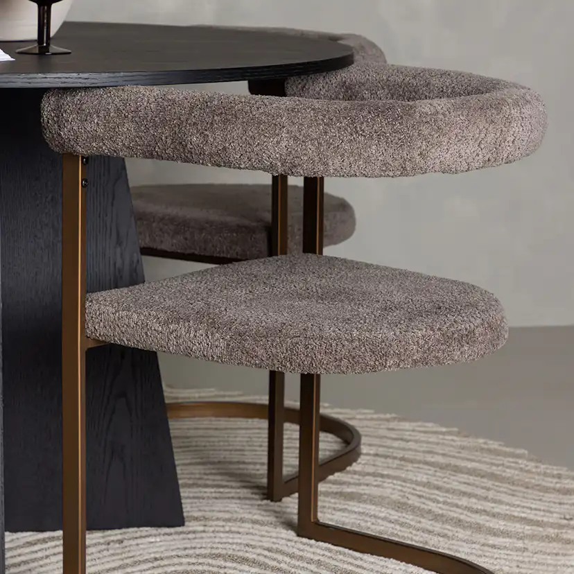 Matgrupp Venture Home Bootcut Ø110 cm med 4 st Morning stolar