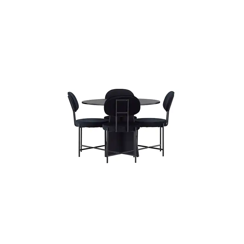 Matgrupp Venture Home Bootcut Ø110 cm med 4 st Stella stolar