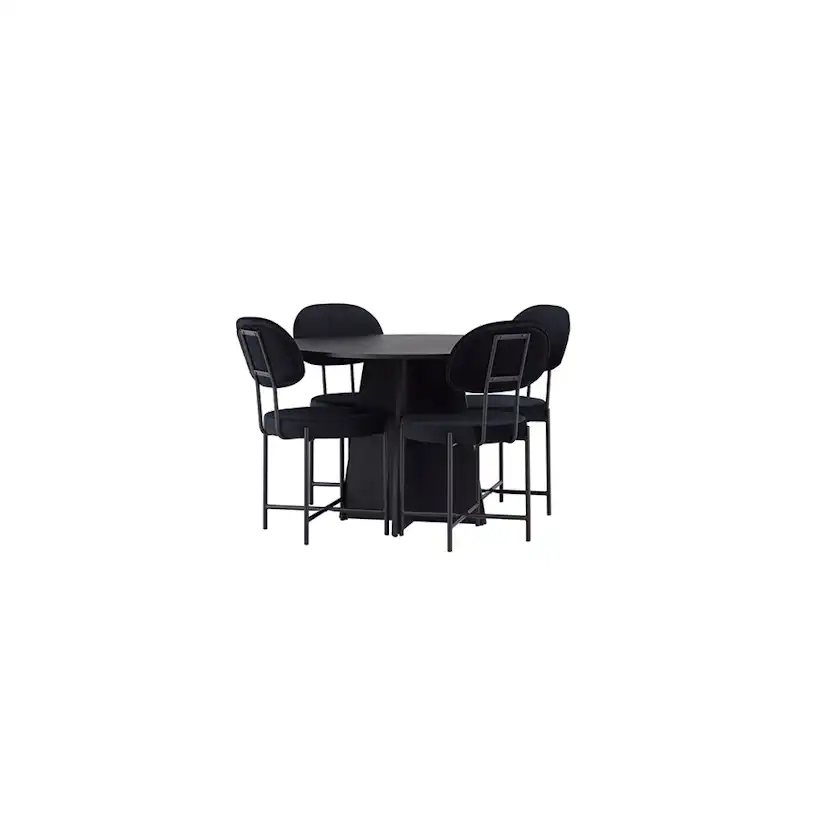 Matgrupp Venture Home Bootcut Ø110 cm med 4 st Stella stolar