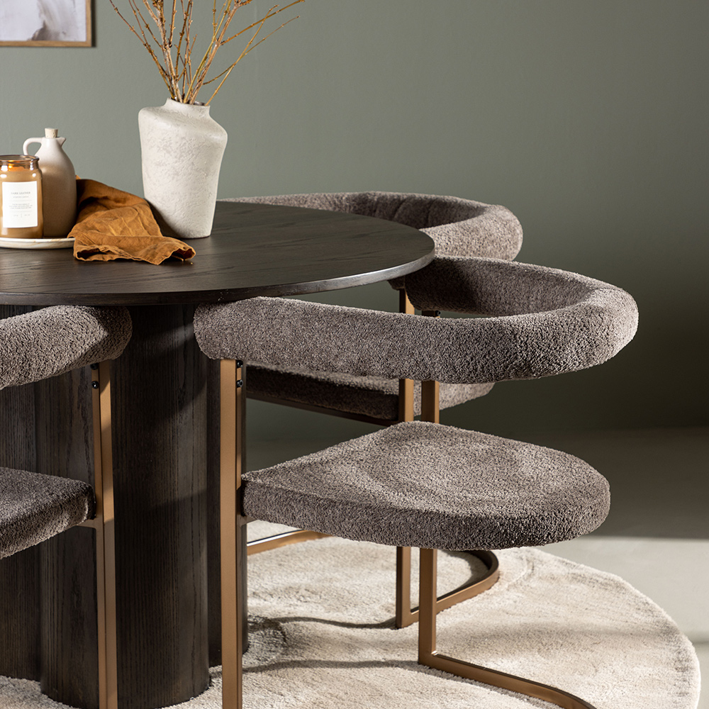 Matgrupp Venture Home Olivia Ø110 cm med 4 st Morning stolar