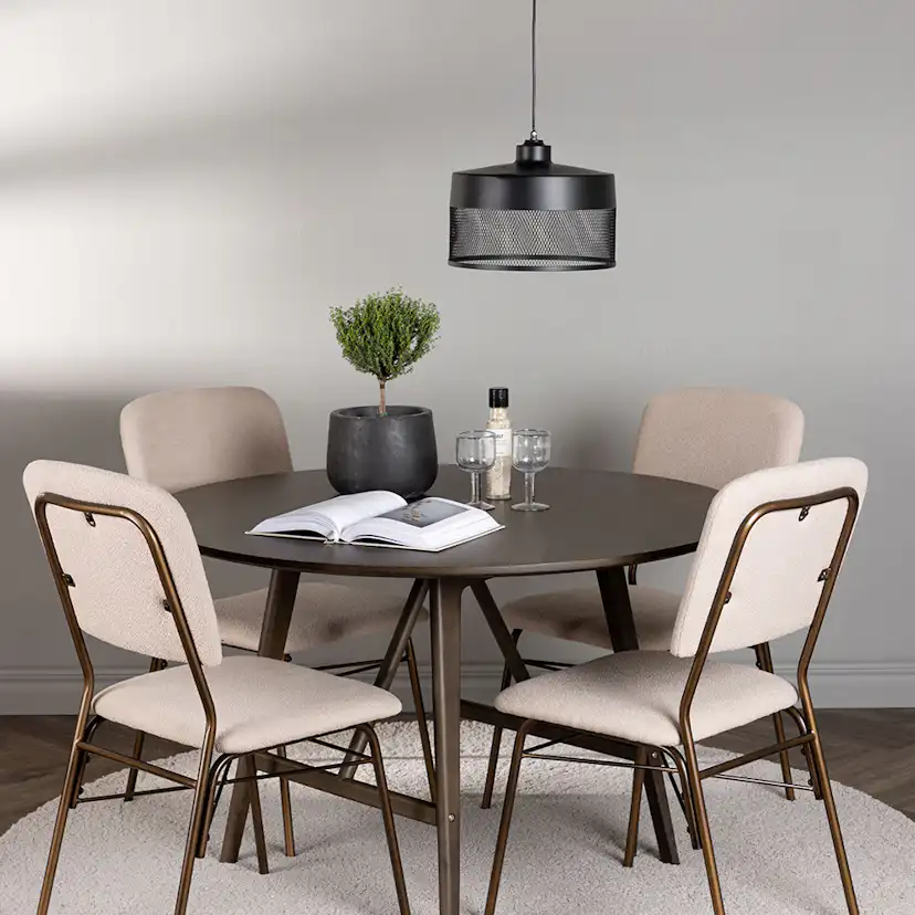 Matgrupp Venture Home Kaseidon Ø100 cm med 4 st Seda stolar