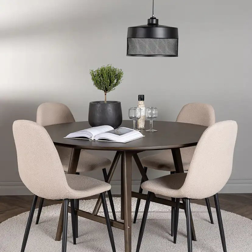 Matgrupp Venture Home Kaseidon Ø100 cm med 4 st Polar stolar