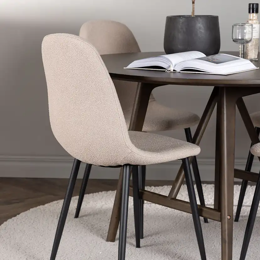 Matgrupp Venture Home Kaseidon Ø100 cm med 4 st Polar stolar