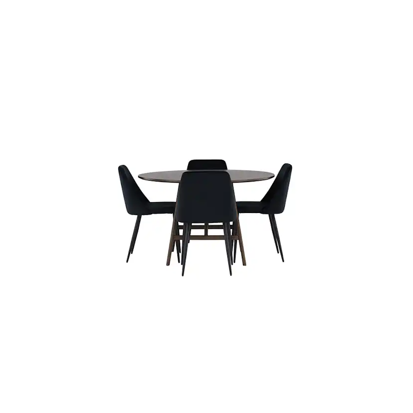 Matgrupp Venture Home Kaseidon Ø100 cm med 4 st Night stolar