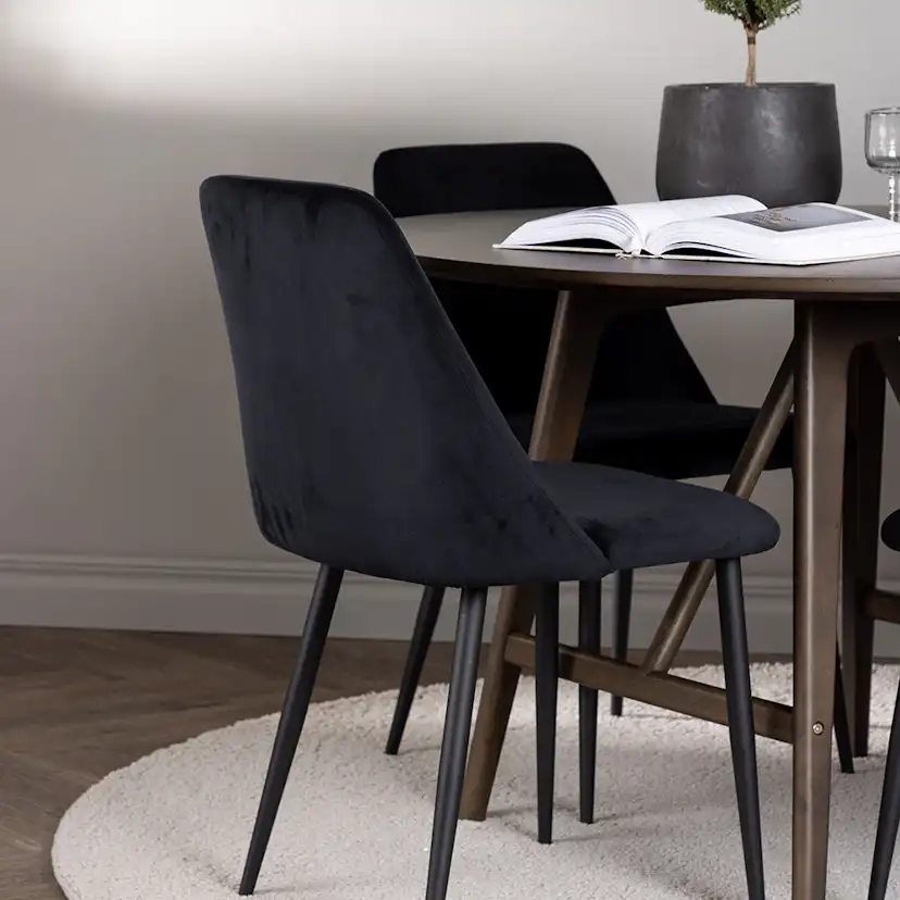 Matgrupp Venture Home Kaseidon Ø100 cm med 4 st Night stolar