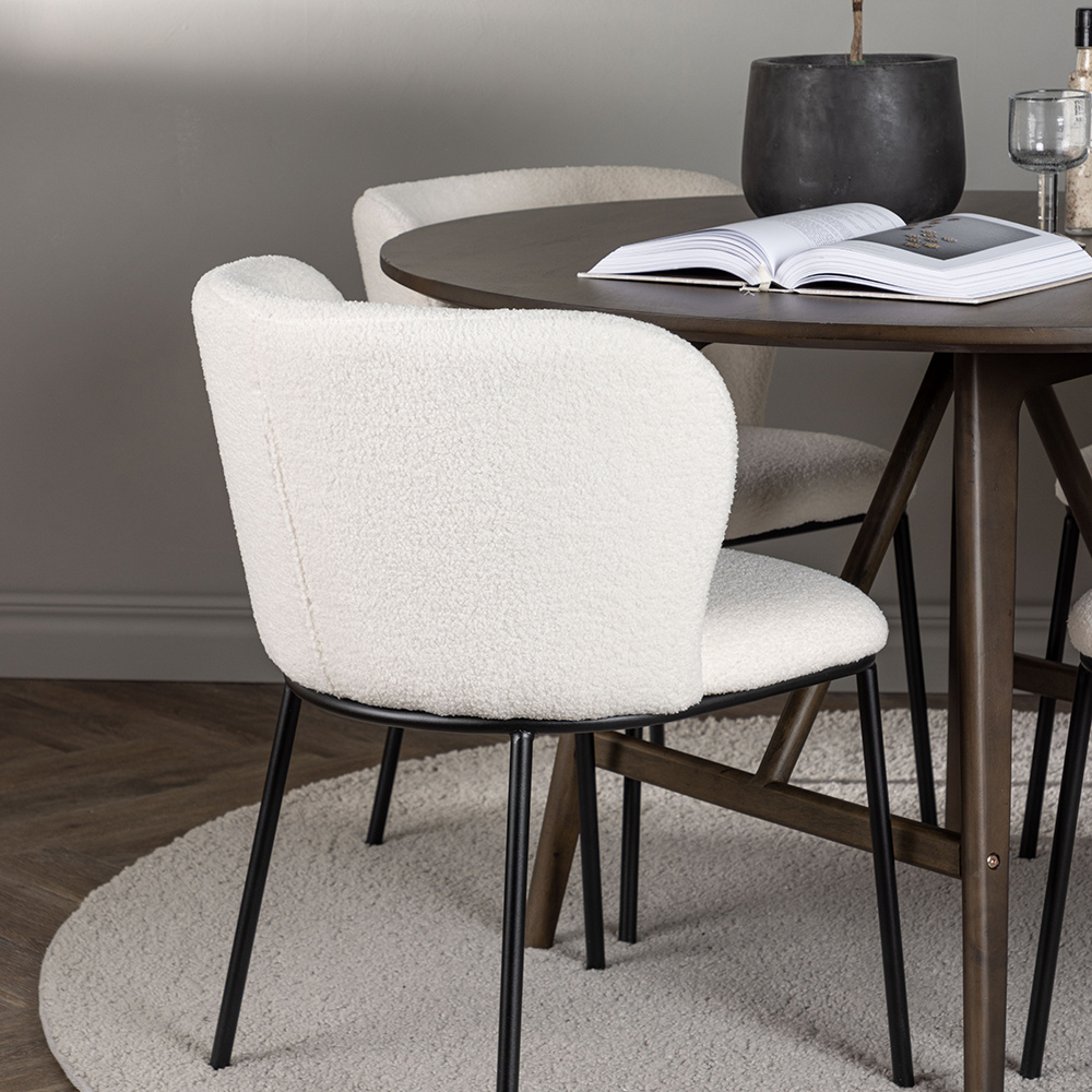 Matgrupp Venture Home Kaseidon Ø100 cm med 4 st Edina stolar