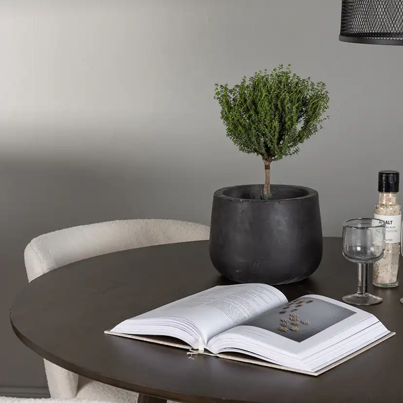 Matgrupp Venture Home Kaseidon Ø100 cm med 4 st Edina stolar