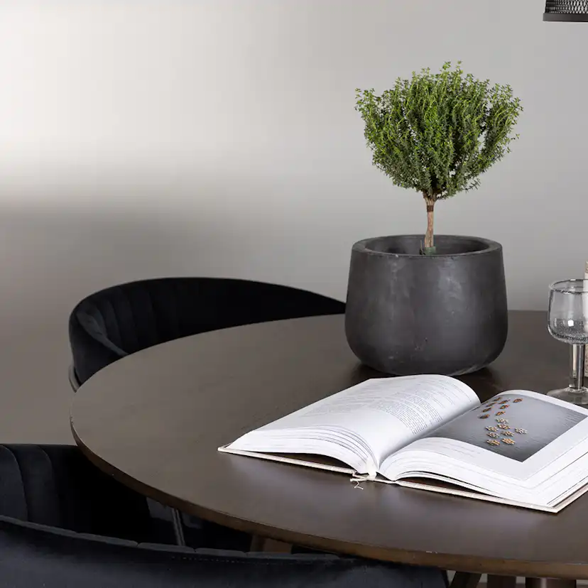 Matgrupp Venture Home Kaseidon Ø100 cm med 4 st Selma stolar