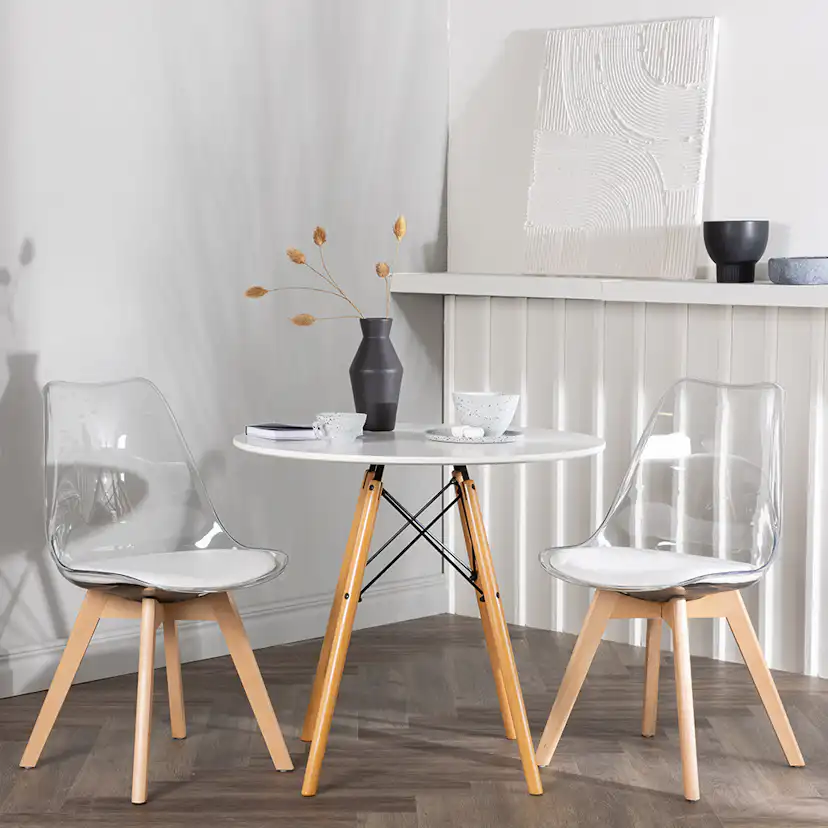 Matgrupp Venture Home Danburi Ø60 cm med 2 st Edvin stolar