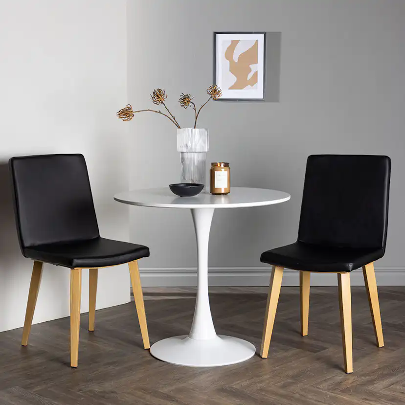 Matgrupp Venture Home Hamden Ø80 cm med 2 st Today stolar