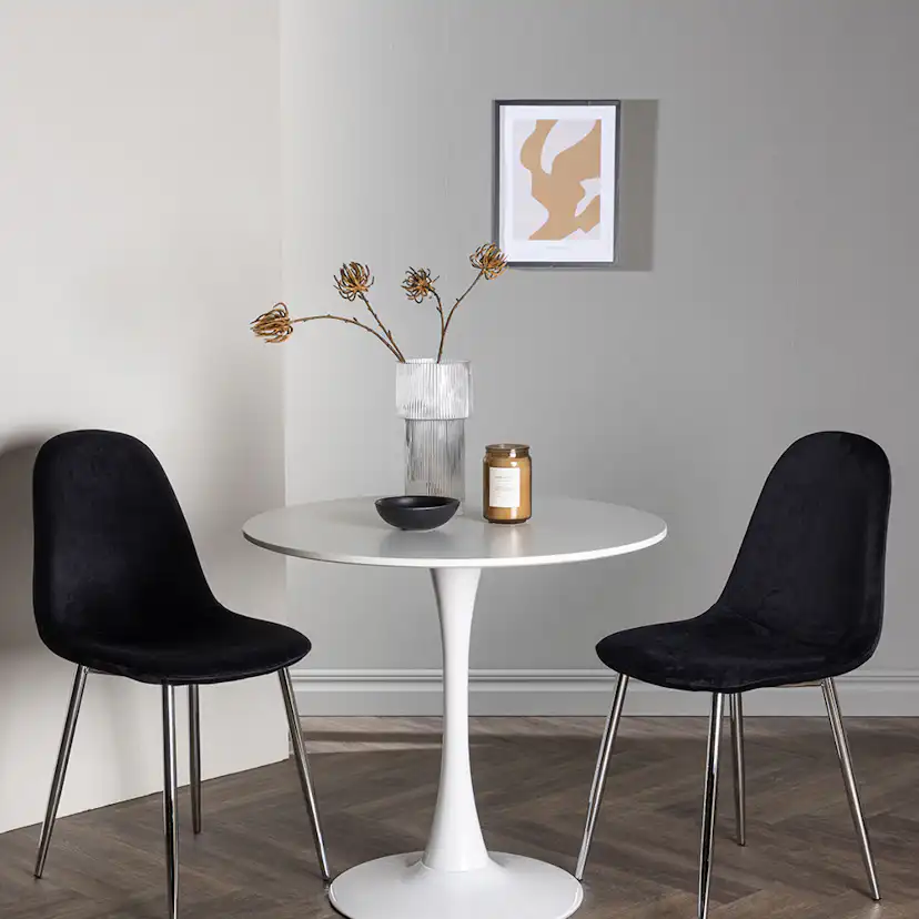 Matgrupp Venture Home Hamden Ø80 cm med 2 st Polar stolar