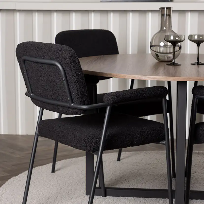 Matgrupp Venture Home Durango Ø120 cm med 4 st Yesterday stolar