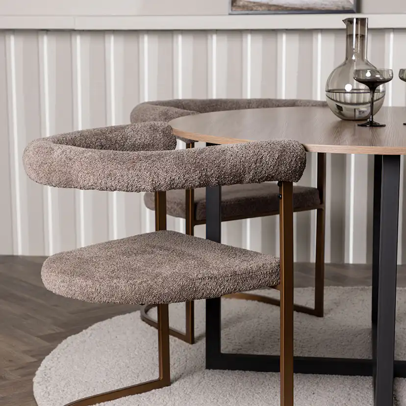 Matgrupp Venture Home Durango Ø120 cm med 4 st Morning stolar