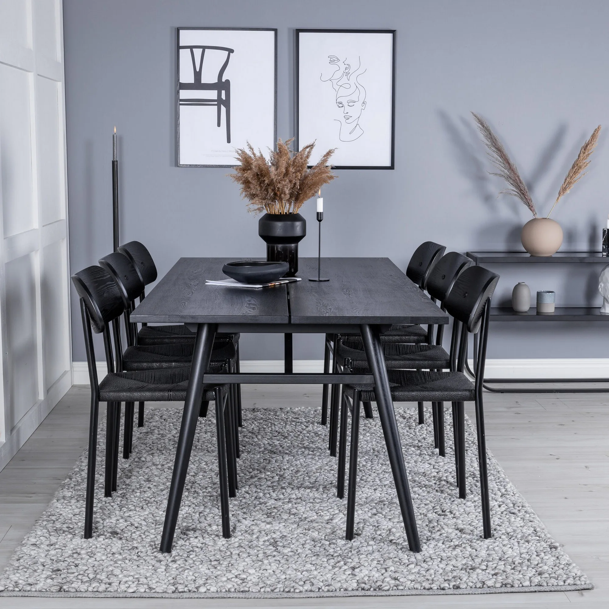 Matgrupp Venture Home Sleek med 6st Polly Stolar