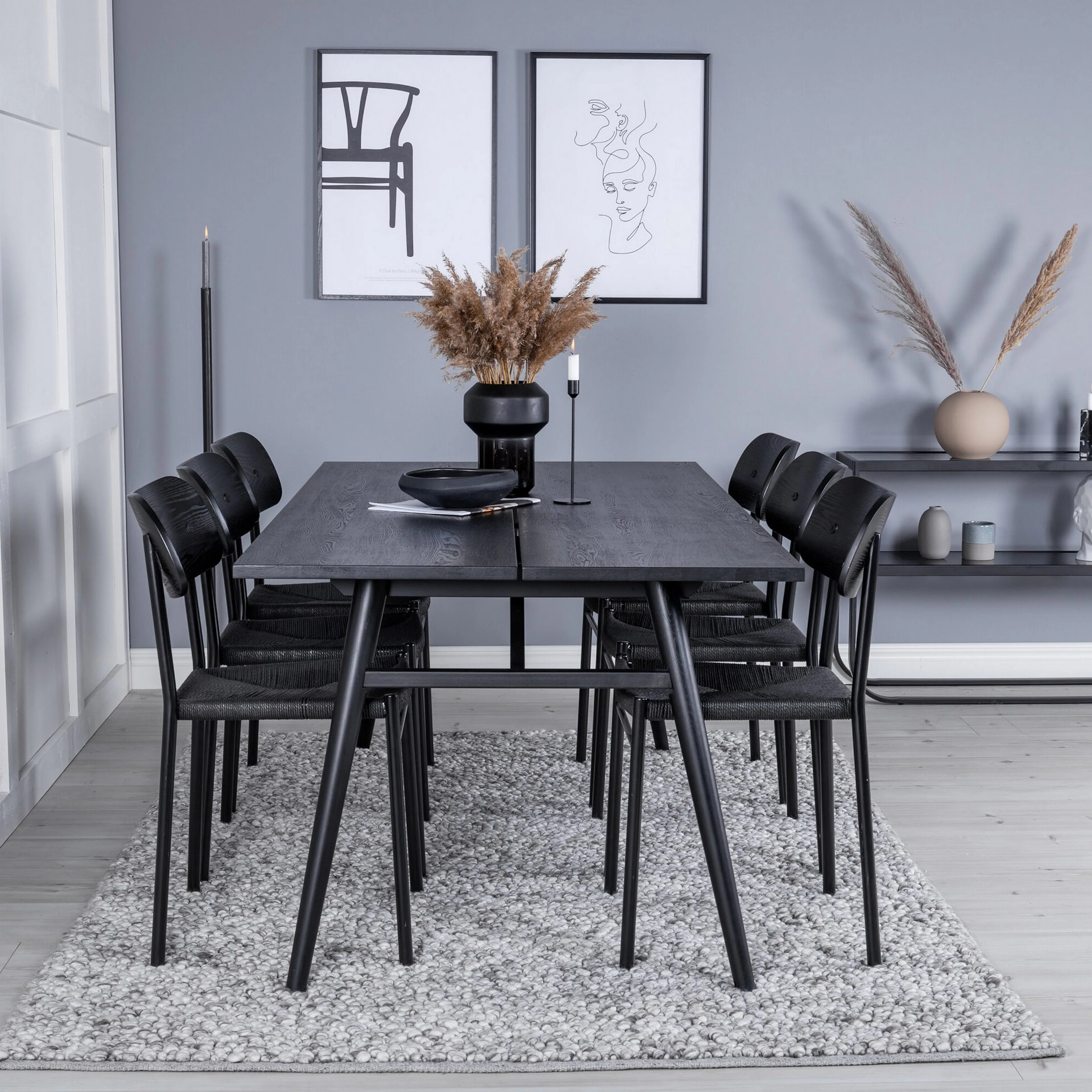 Matgrupp Venture Home Sleek med 6st Polly Stolar