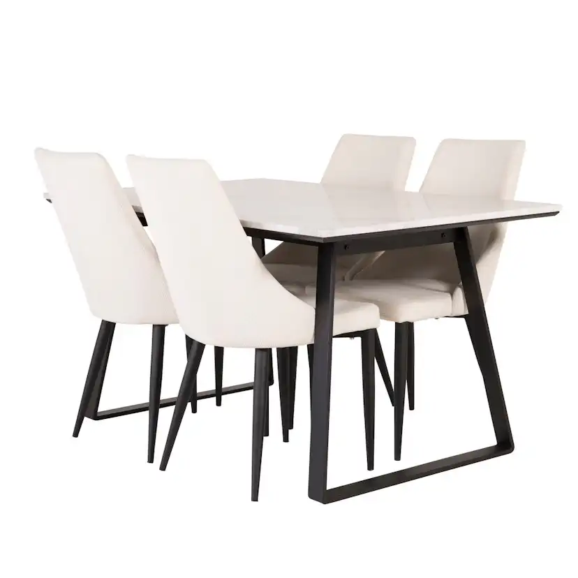 Matgrupp Venture Home Estelle med 4st Leone Stolar