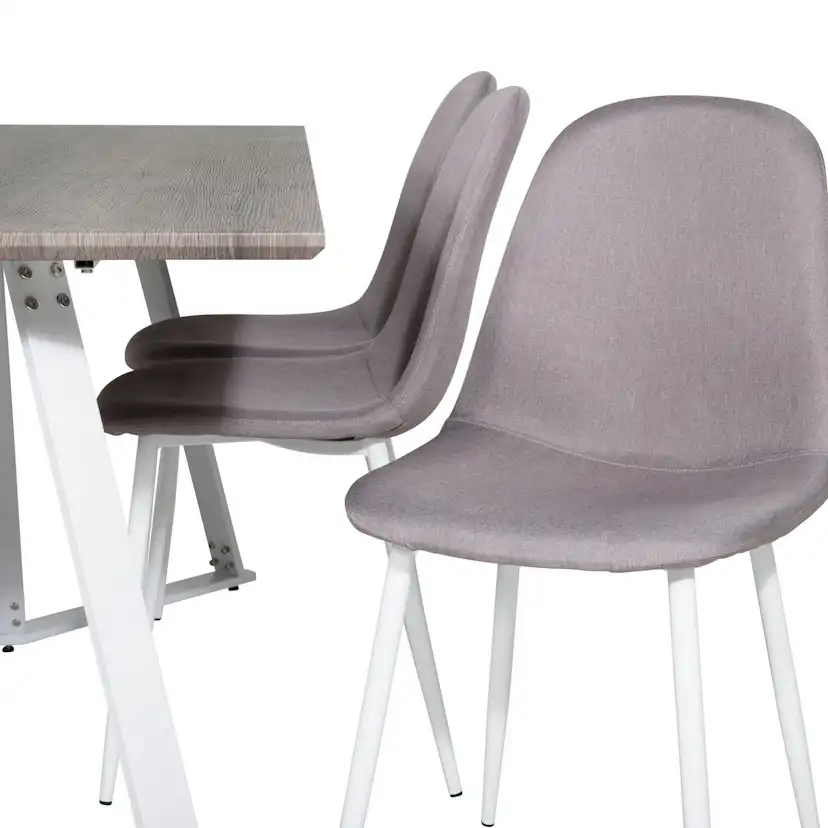 Matgrupp Venture Home Marina Matbord Grå 180 cm & 6st Polar Stolar