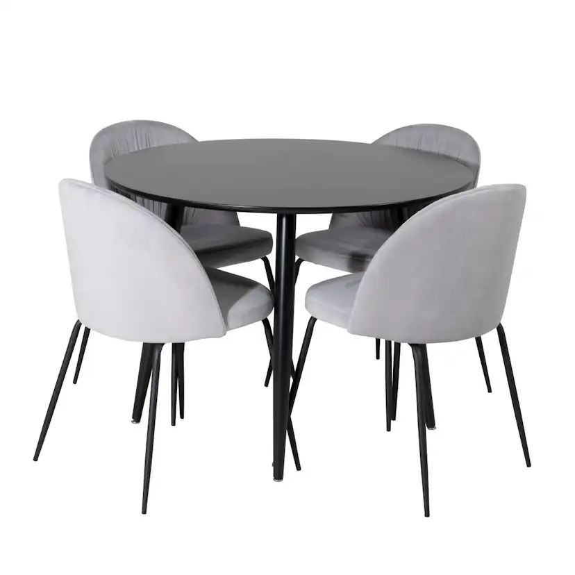 Matgrupp Venture Home Plaza med 4st Wrinkles Stolar