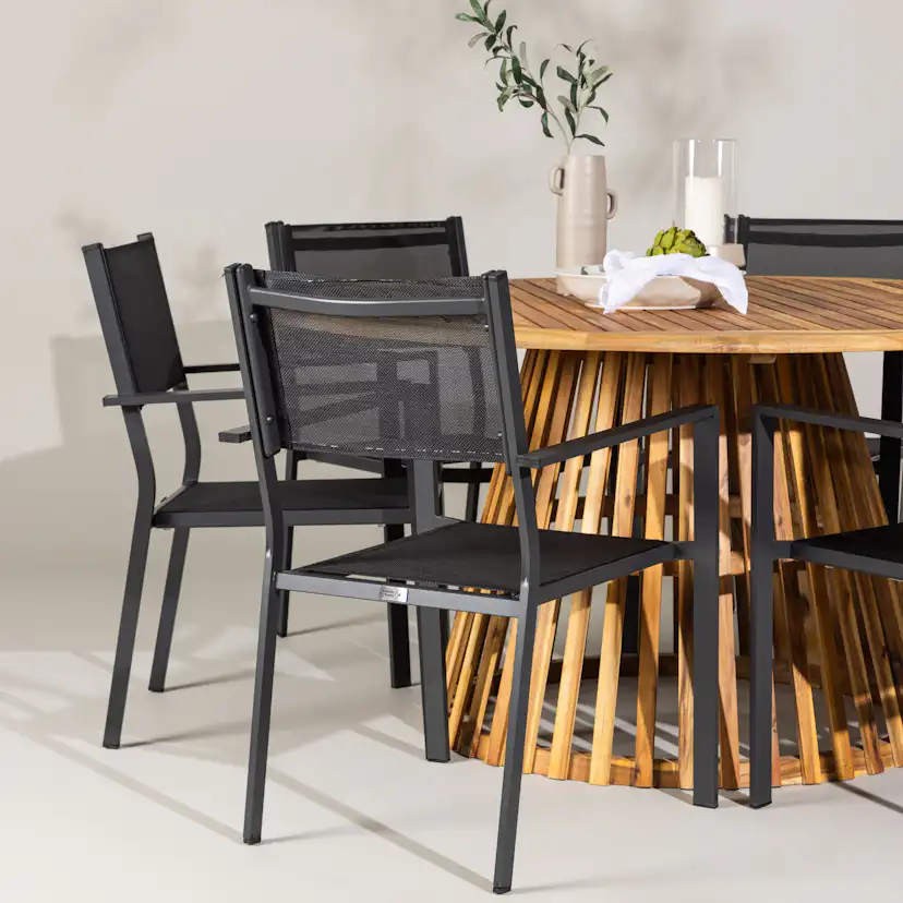 Trädgårdsgrupp Venture Home Tucumán med 6 Copacabana Stolar