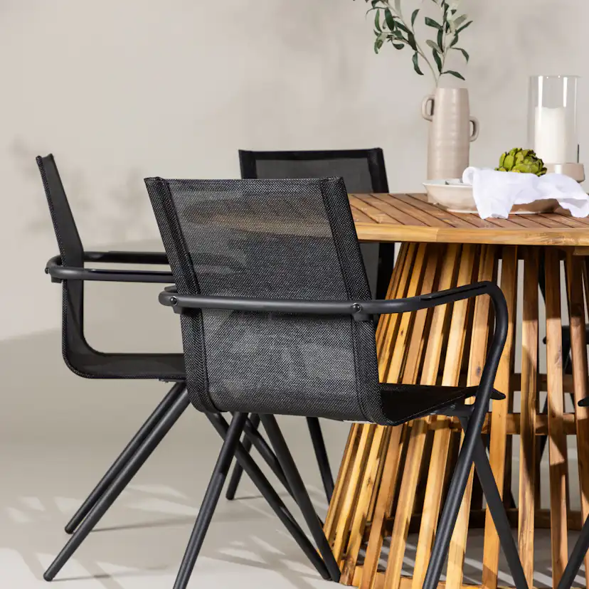 Trädgårdsgrupp Venture Home Tucumán med 6 Alina Trädgårdsstolar