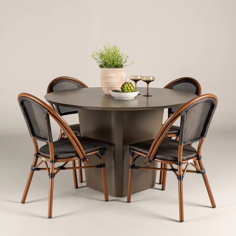 Trädgårdsgrupp Venture Home Santa Fe med 4 Guarda Stolar