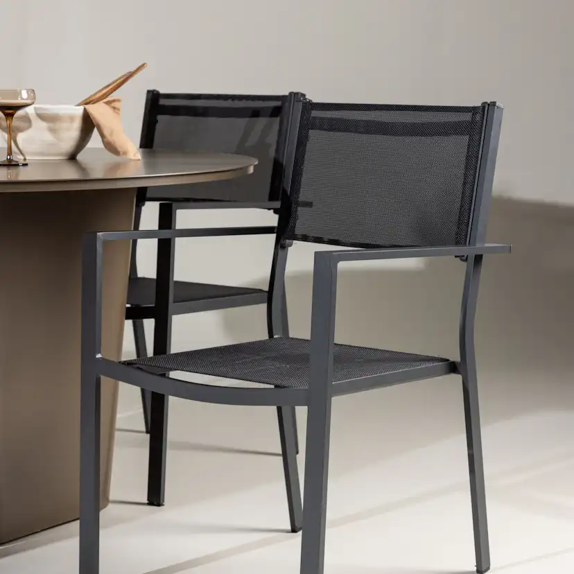 Trädgårdsgrupp Venture Home Santa Fe med 4 Copacabana Stolar