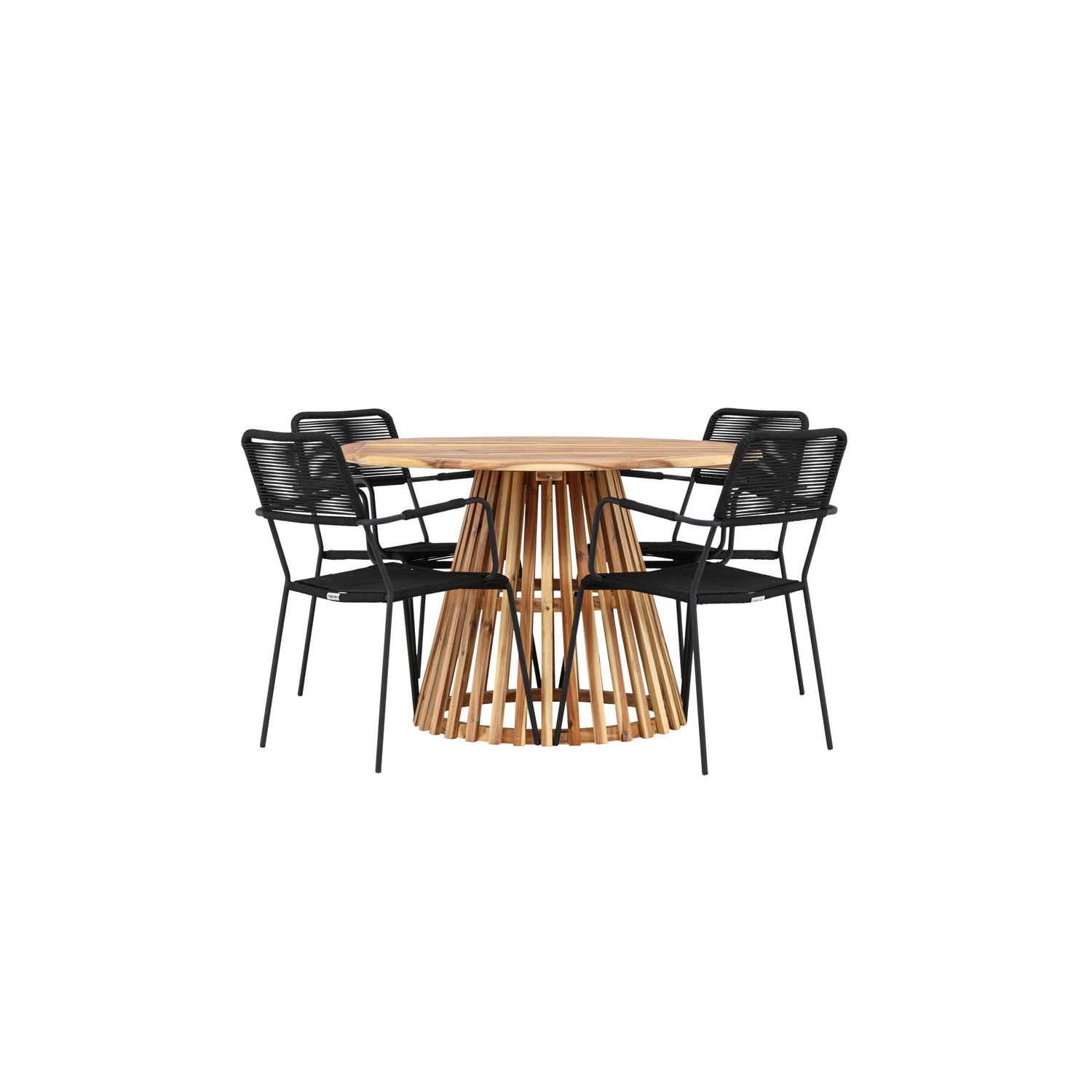 Trädgårdsgrupp Venture Home Lumpur med 4 Lindos Trädgårdsstolar