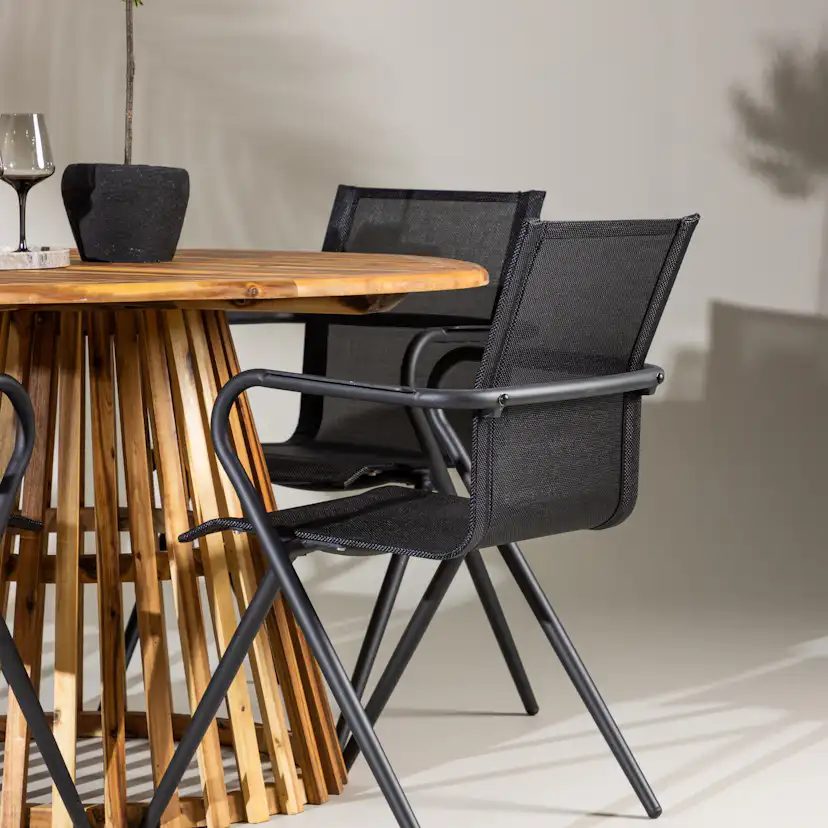 Trädgårdsgrupp Venture Home Lumpur med 4 Alina Trädgårdsstolar