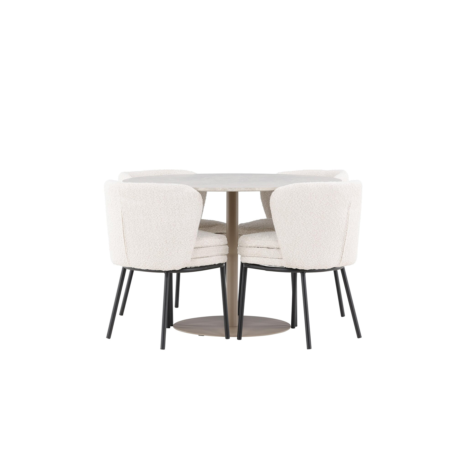 Matgrupp Venture Home Lycke Ø110 med 4 st Agnes Stolar