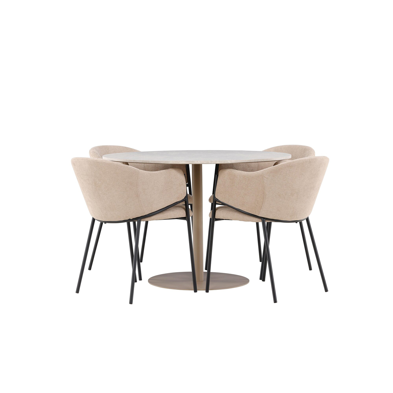 Matgrupp Venture Home Lycke Ø110 med 4 st Evelina Stolar