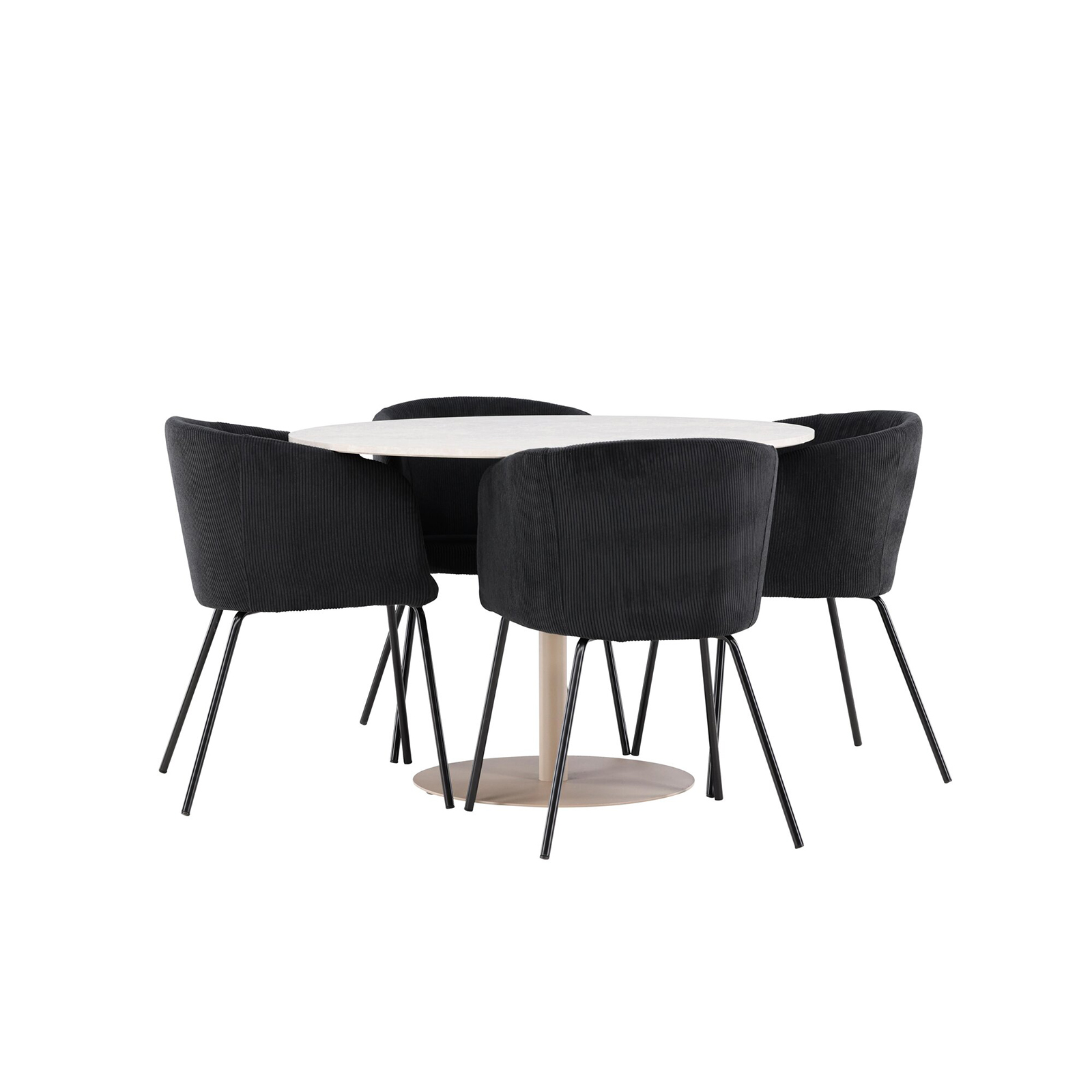 Matgrupp Venture Home Lycke Ø110 med 4 st Berit Stolar