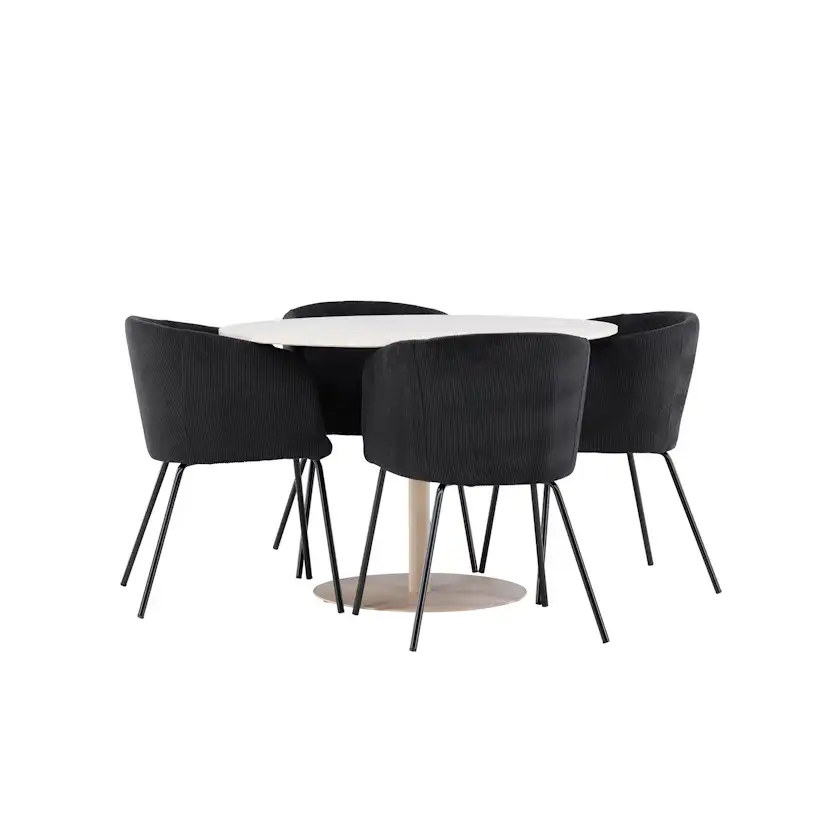 Matgrupp Venture Home Lycke Ø110 med 4 st Berit Stolar