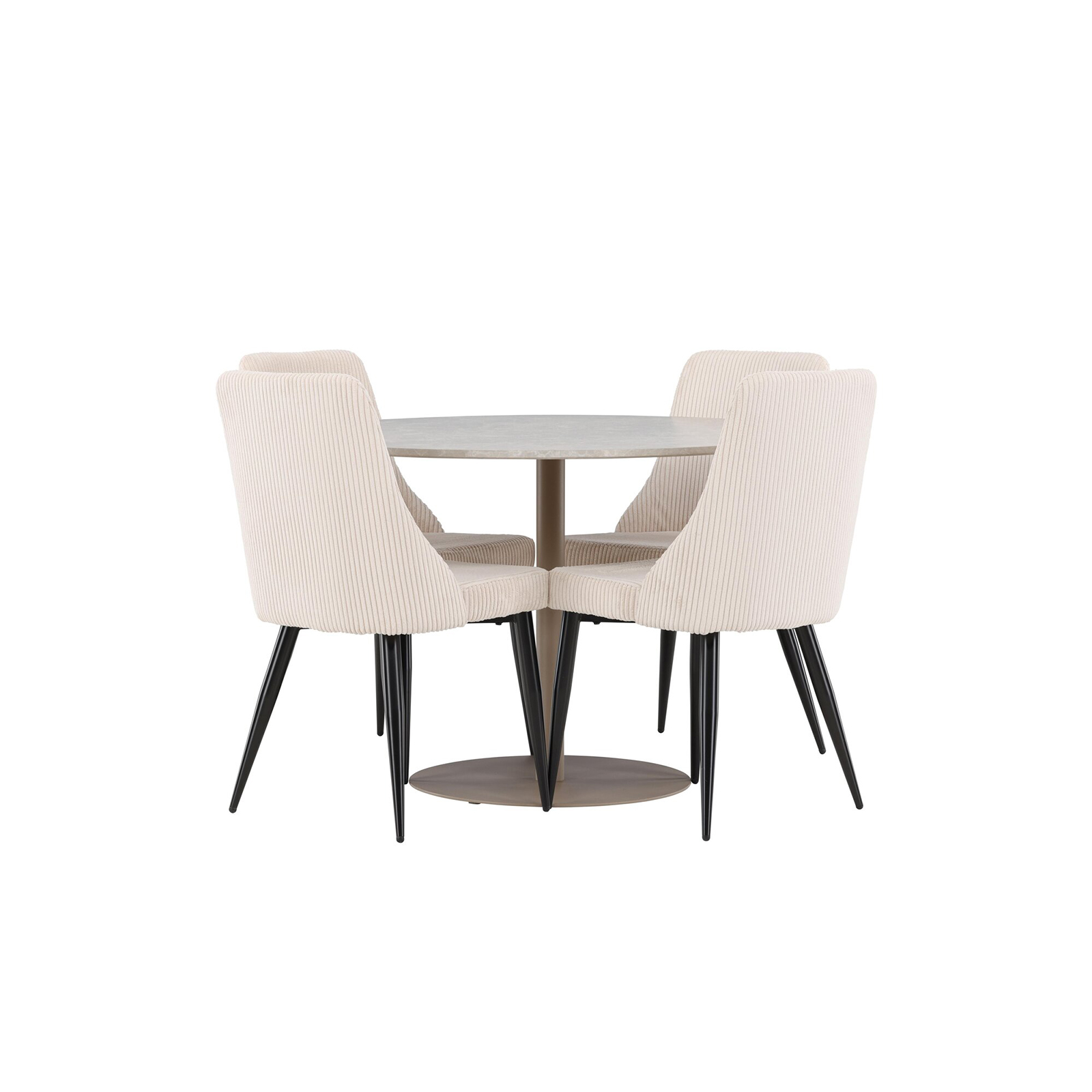 Matgrupp Venture Home Lycke Ø110 med 4 st Leone Stolar