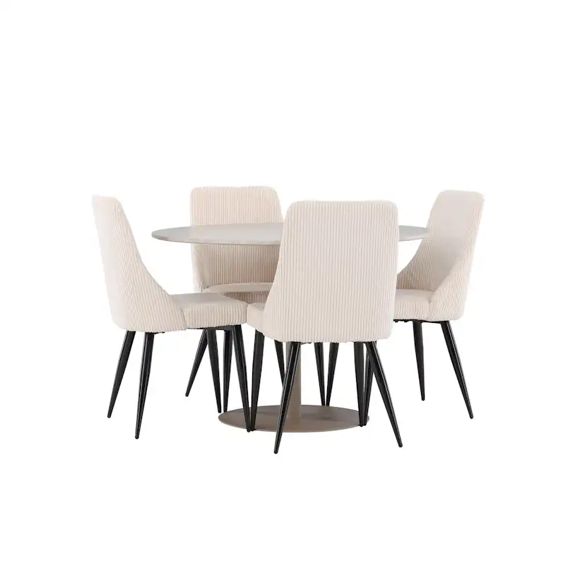 Matgrupp Venture Home Lycke Ø110 med 4 st Leone Stolar