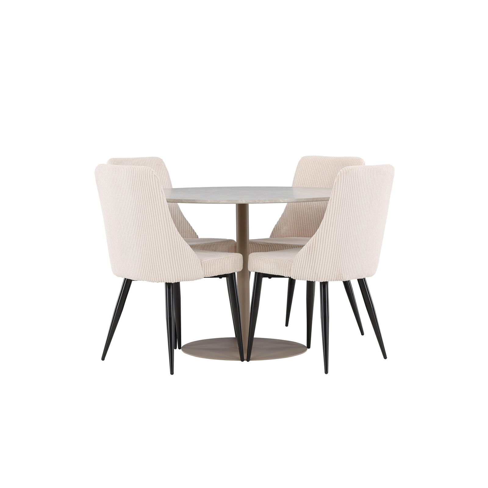 Matgrupp Venture Home Lycke Ø110 med 4 st Leone Stolar