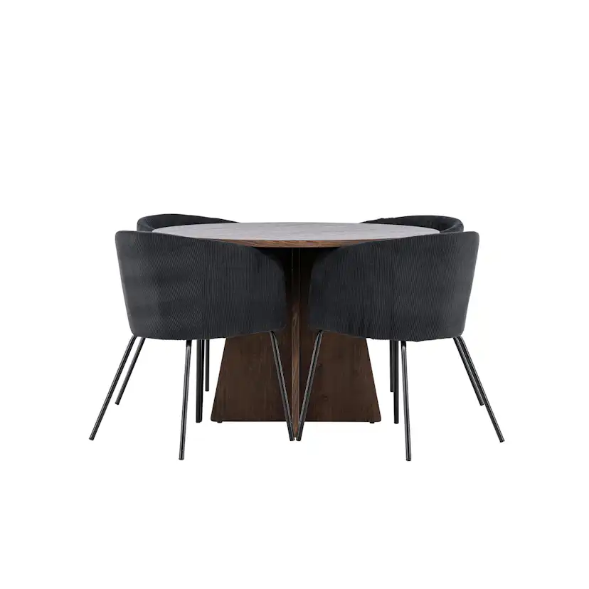 Matgrupp Venture Home Bootcut Ø110 med 4 st Berit Stolar