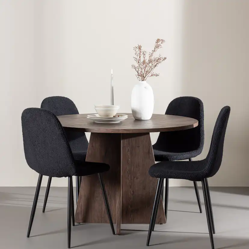 Matgrupp Venture Home Bootcut Ø110 med 4 st Polar Stolar Teddy