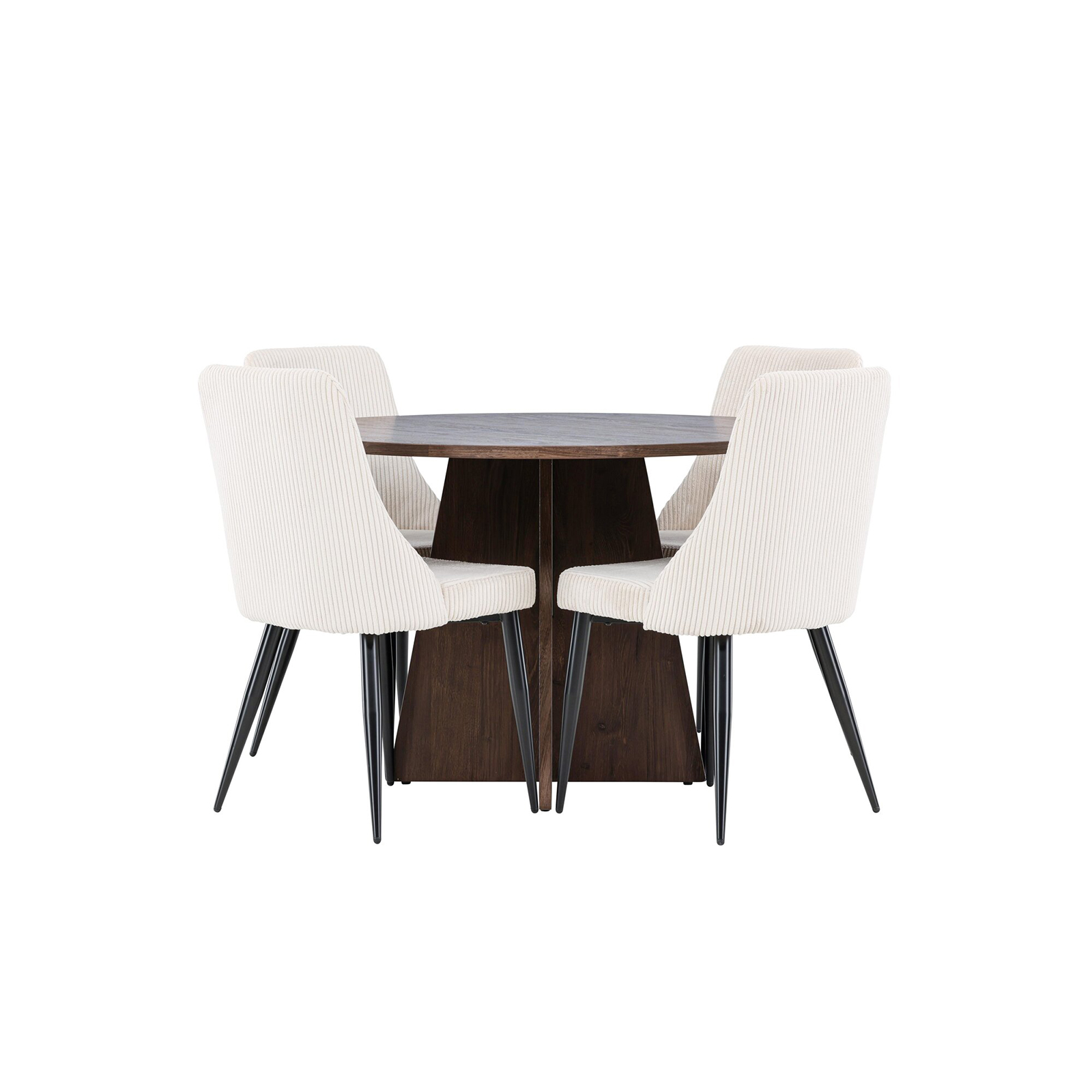 Matgrupp Venture Home Bootcut Ø110 med 4 st Leone Stolar